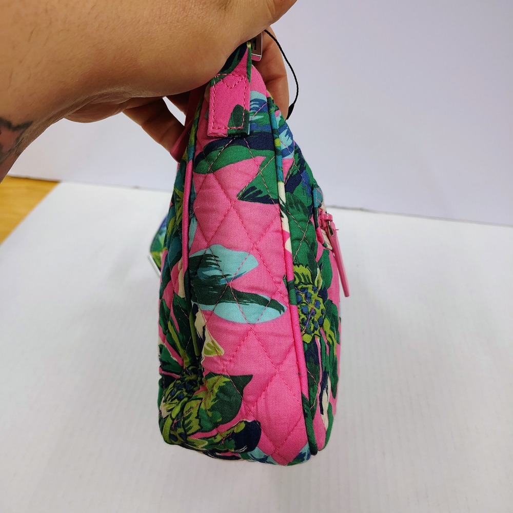 Vera Bradley Pink Floral Quilted Cotton Crossbody Bag 23304-J26 Adjustable strap - Picture 13 of 15
